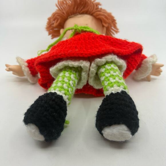 VTG Strawberry Shortcake Doll Hong Kong Crochet Body/dress Plastic Head Handmade - Picture 5 of 5